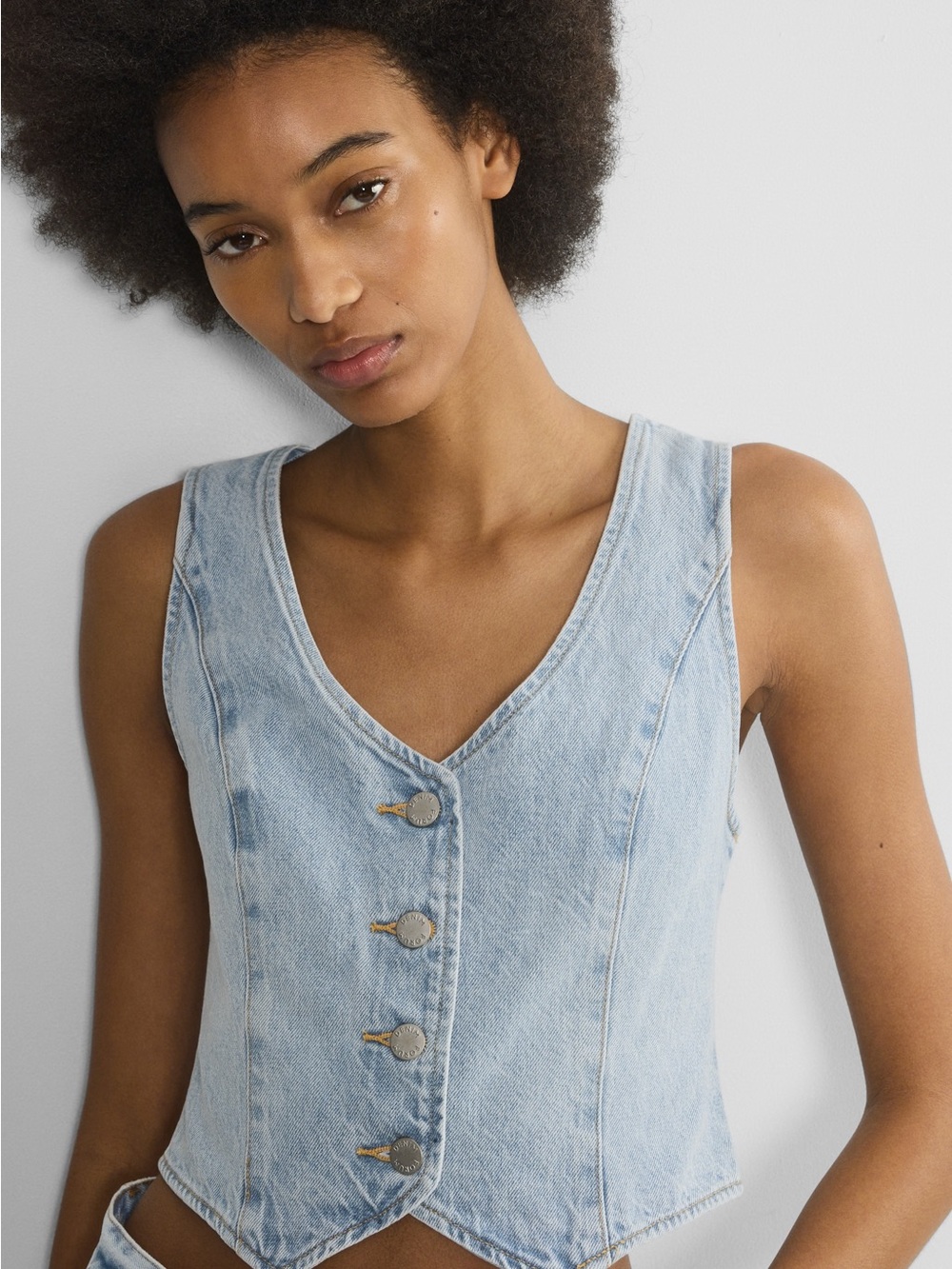 DENIM FORUM The 90s Mia Denim Vest